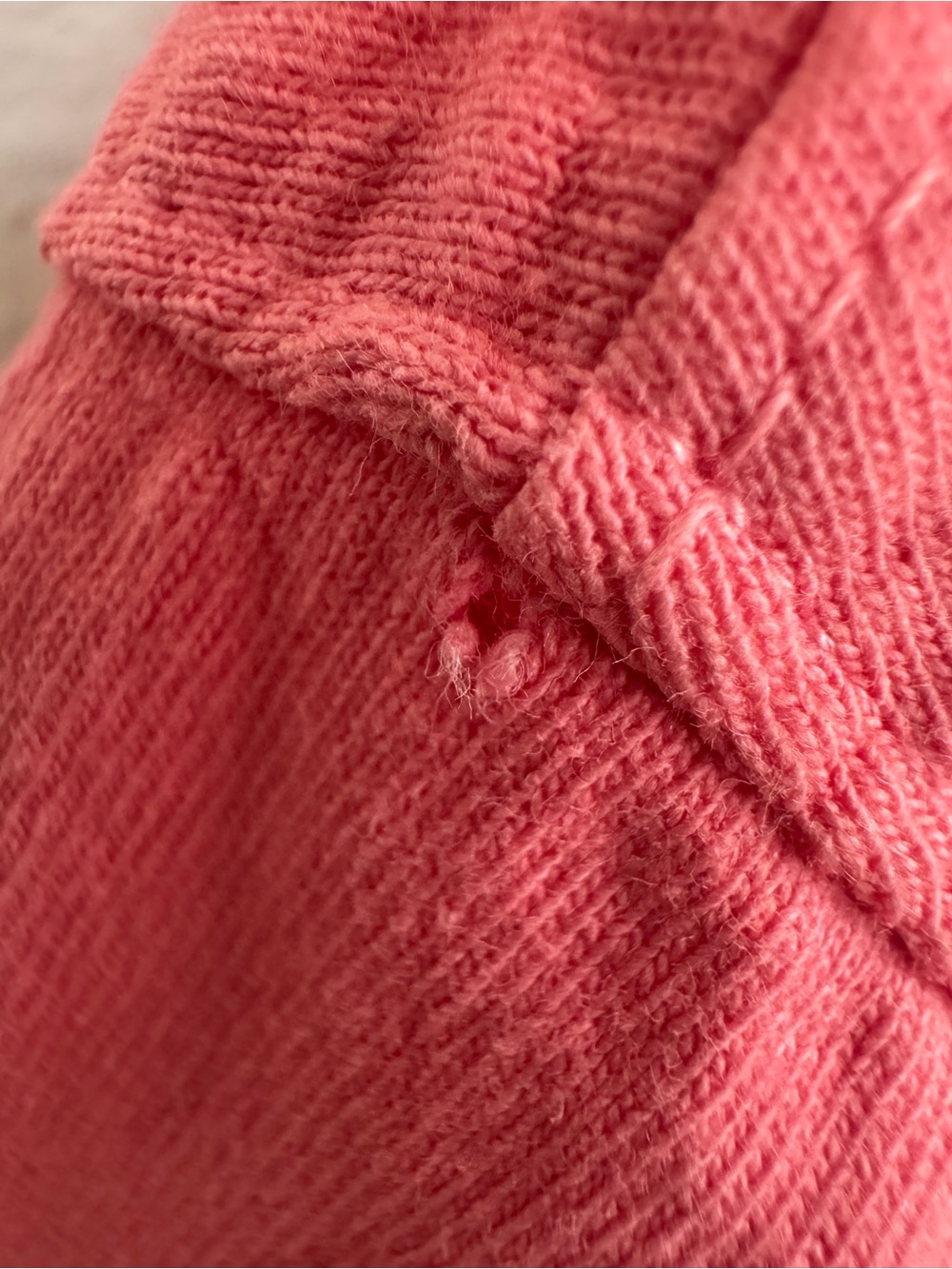 Frank & Eileen Patrick Popover Henley Pink Coral Cotton Raw Hem Minimalist S - Picture 12 of 15
